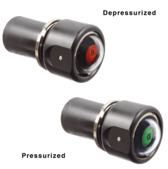 Status indicator, Nylon 6/6, green - pressurized, red - depressurized