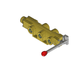 Valve, 4-Way, Brass