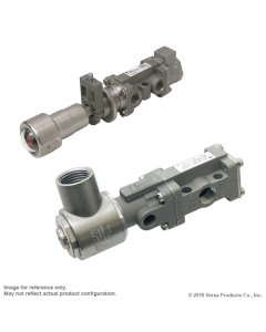 Valve, 3-Way, SST, 24VDC